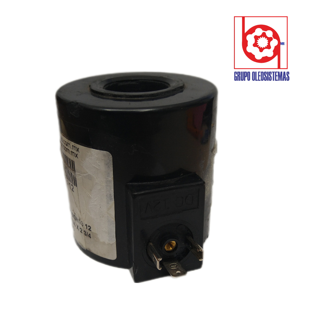 BOBINA HYSTAR 12 VOLTS (1-1/32 X 2-3/4 X 2-3/4) DSGN03 CONECTOR DIN