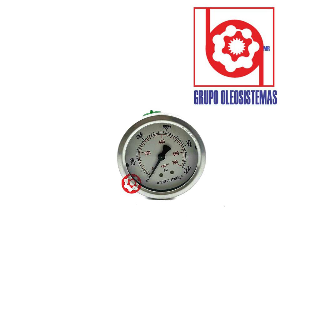 MANOMETRO 0 A 10.000 PSI CARATULA 2-1/2" POSTERIOR