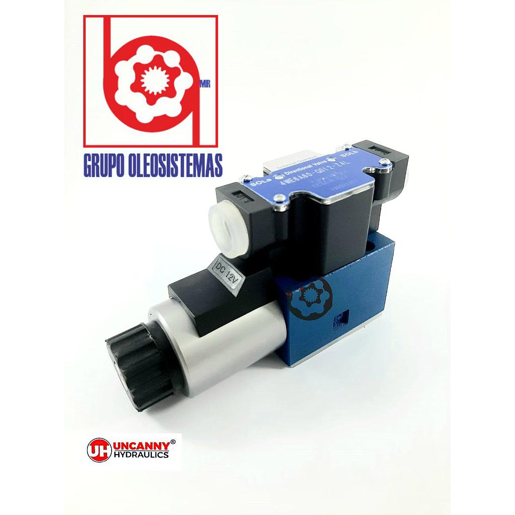 ELECTRO VALVULA CETOP 3 CENTRO SIMPLE 12VOLTS