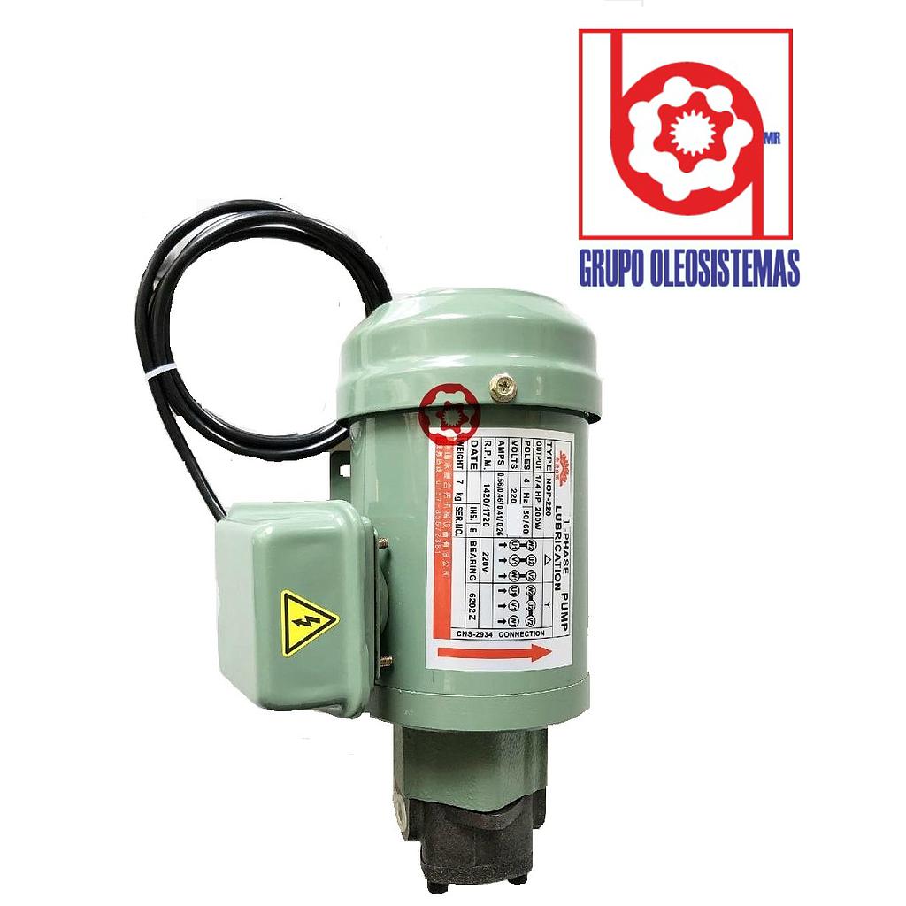 BOMBA TROCHOID ELECTRICA DE 220V Y 200W ,LUBRICADOR DE ACEITE ,GEROTOR,CON VALVULA DE ALIVIO