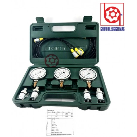 KIT DE PRUEBA PARA MEDIR PRESION GDTK-60 (3 MANOMETROS)