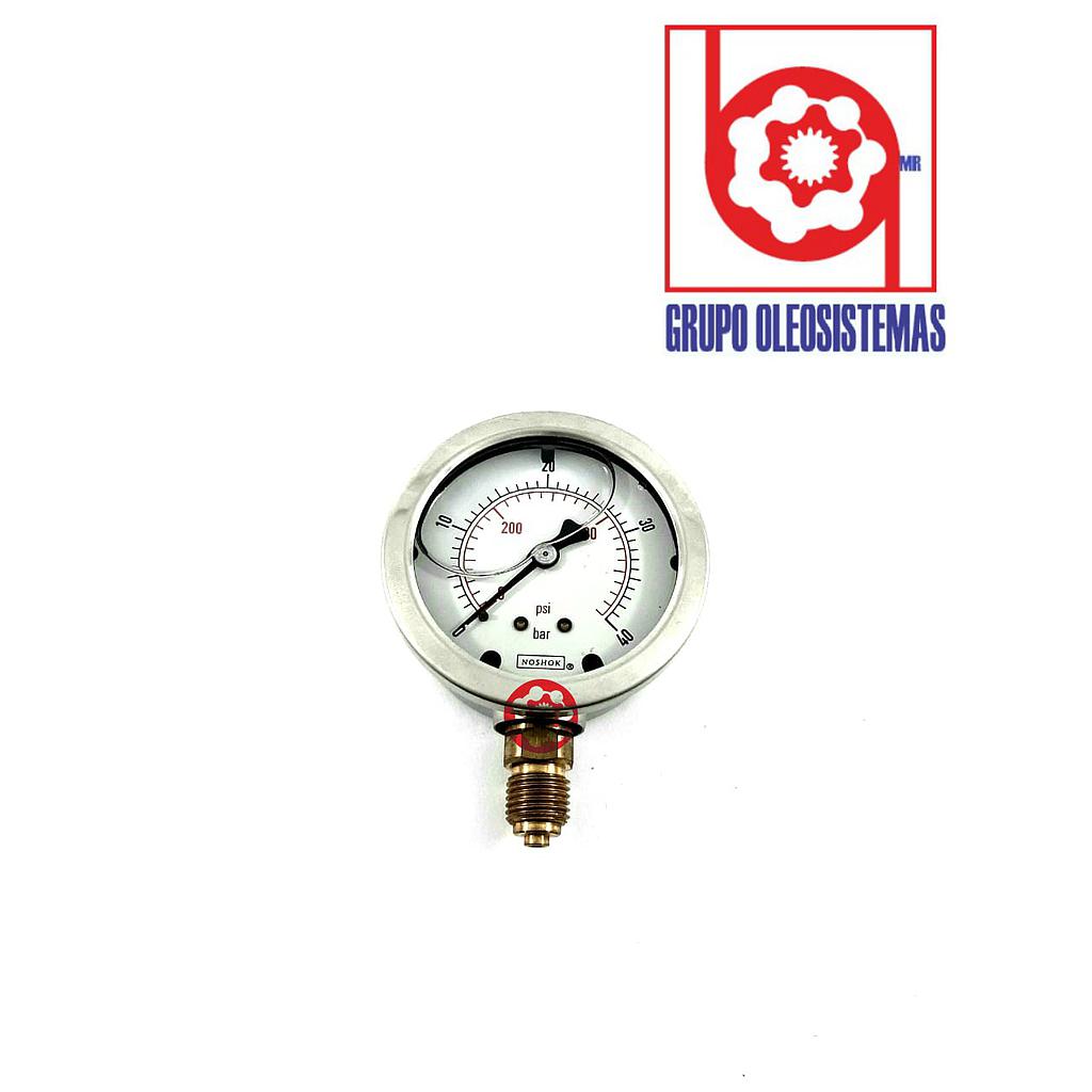 MANOMETRO NOSHOK 0 A 600PSI POSTERIOR BSPP