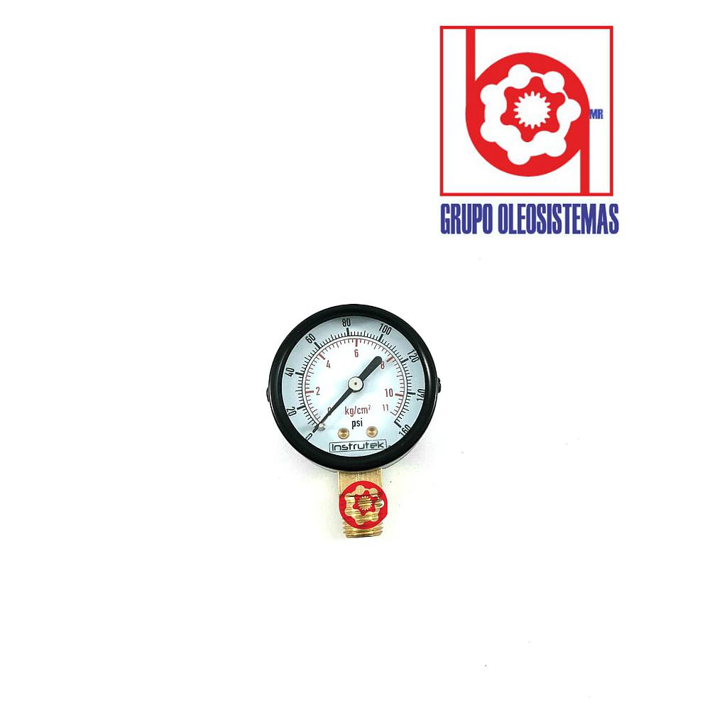 MANOMETRO 0 A 160 PSI CARATULA 2-1/2" INFERIOR SEO