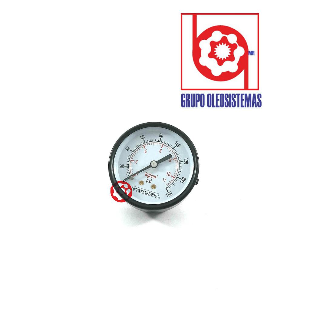 MANOMETRO 0 A 160 PSI CARATULA 2-1/2" POSTERIOR
