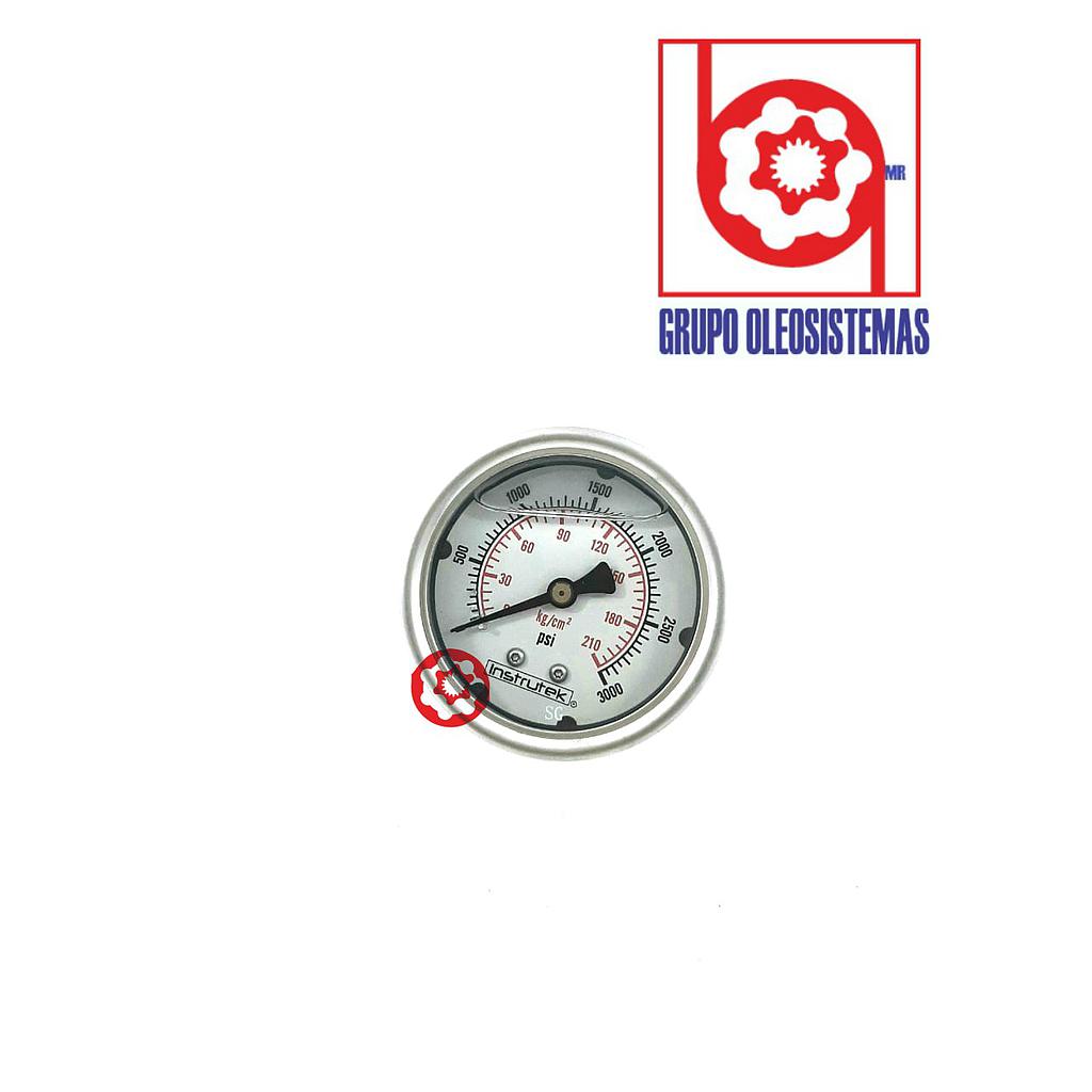 MANOMETRO 0 A 3.000 PSI CARATULA 2-1/2" POSTERIOR