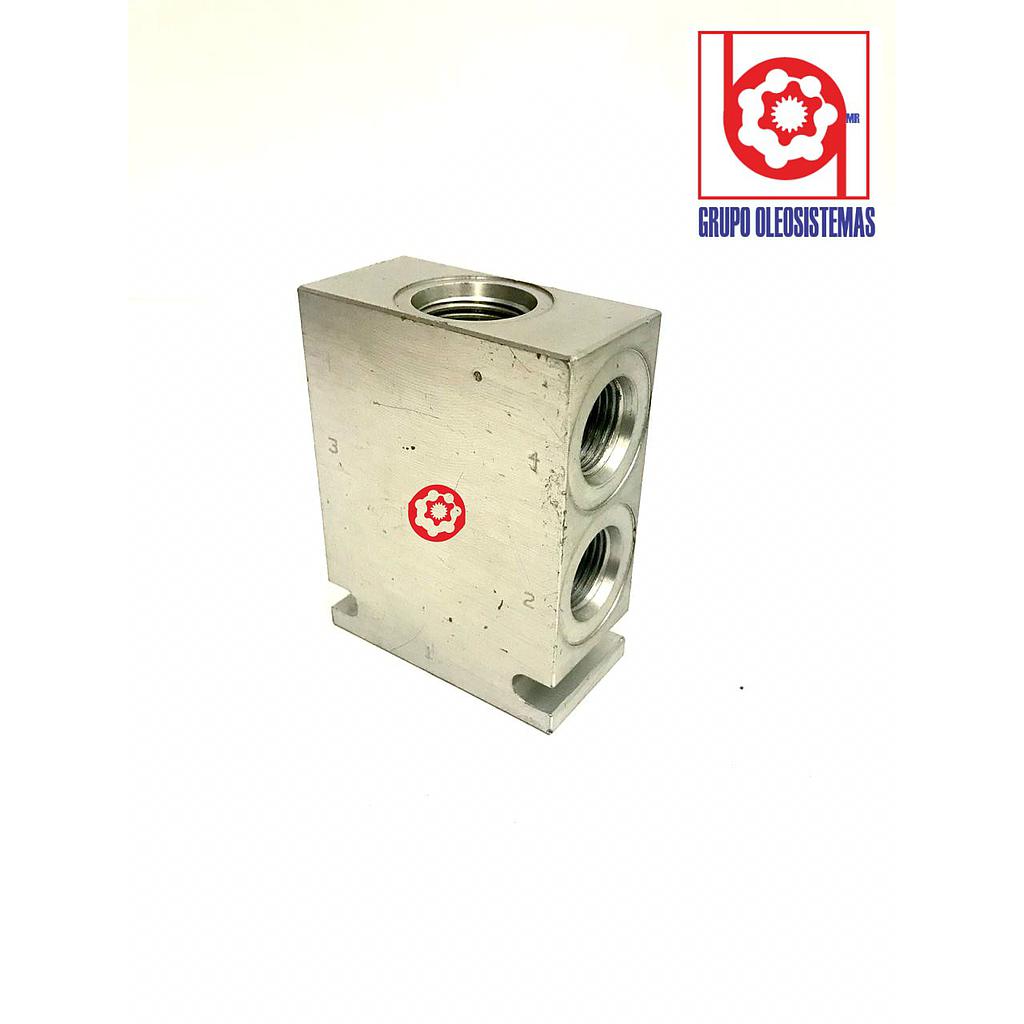 CUERPO PARKER P/VALVULA 1" ROSCA 4 VIAS ALUMINIO